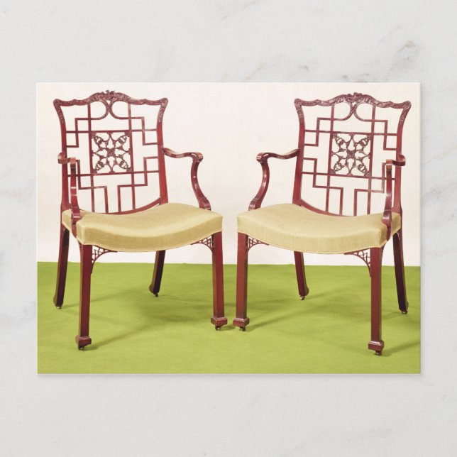 Carte Postale Chaises en acajou Chippendale (Devant)