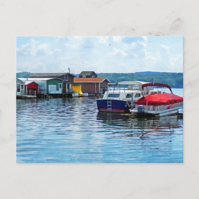 Carte Postale Chalets de pêche Canandaigua (Devant)