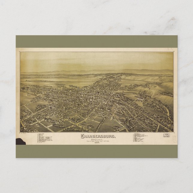 Carte Postale Chambersburg Pennsylvanie (1894) (Devant)
