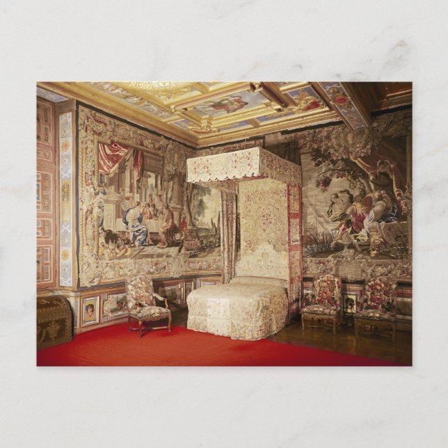 Carte Postale Chambre de lit du roi (Devant)