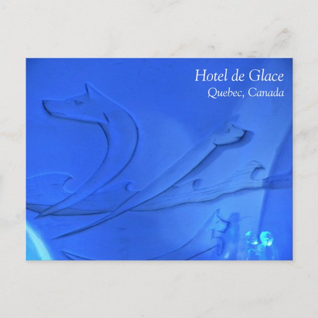 Carte Postale Chambre Wolf à l'Hôtel de Glace, Québec, Canada (Devant)