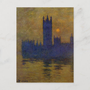 Carte Postale Chambres du Parlement, coucher du soleil 02 par Cl