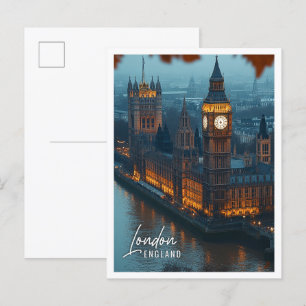 Carte Postale Chambres du Parlement de Big Ben Londres Angleterr