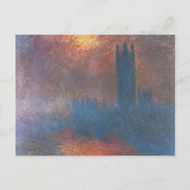 Carte Postale Chambres du Parlement, Londres par Claude Monet (Devant)