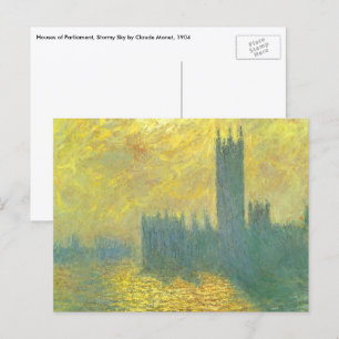 Carte Postale Chambres du Parlement, Stormy Sky par Claude Monet