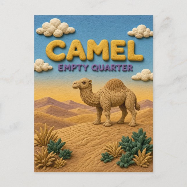 Carte Postale Chameau Empty Quarter Moderne KlayKoo (Devant)