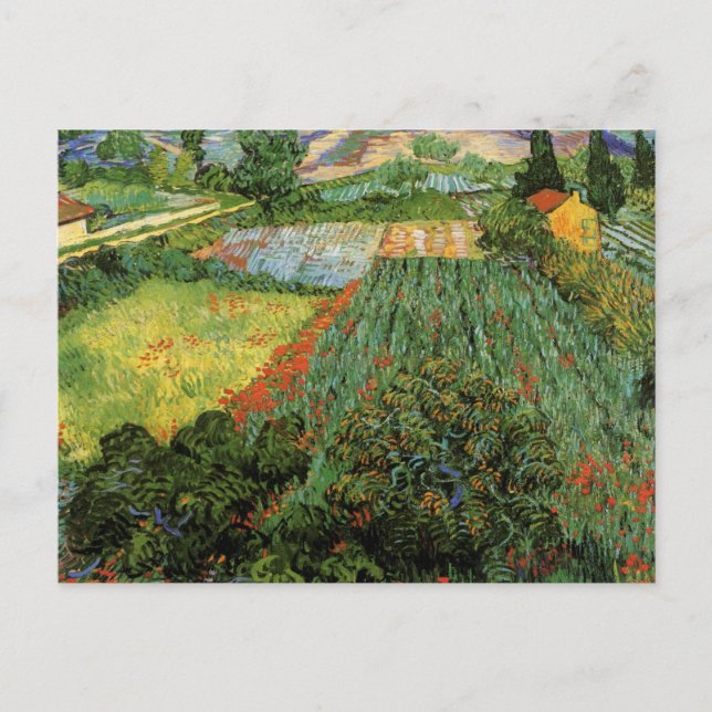 Carte Postale Champ avec des pavots par Vincent van Gogh (Devant)