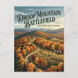 Carte Postale Champ de bataille de Droop Mountain Virginie-Occid