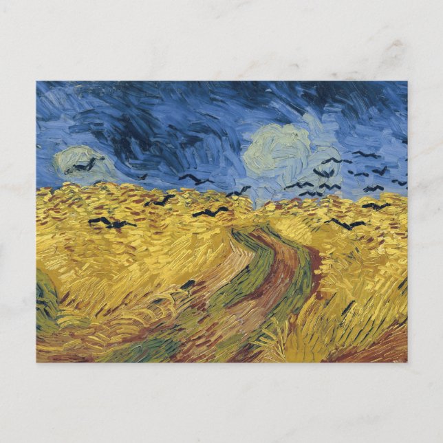 Carte Postale Champ de blé avec corbeaux par Vincent Van Gogh Ca (Devant)