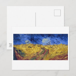 Carte Postale Champ de blé avec corbeaux Van Gogh