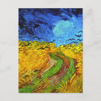 Carte Postale Champ de blé avec corbeaux Van Gogh Art