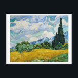 CARTE POSTALE "CHAMP DE BLÉ AVEC CYPRESSES" 1889 PAR VAN GOGH<br><div class="desc">"CHAMP DE BLÉ AVEC CYPRESSES" 1889 PAR VINCENT VAN GOGH POSTCARDfrom THE COLLECTION OF THE MET MUSEUM</div>