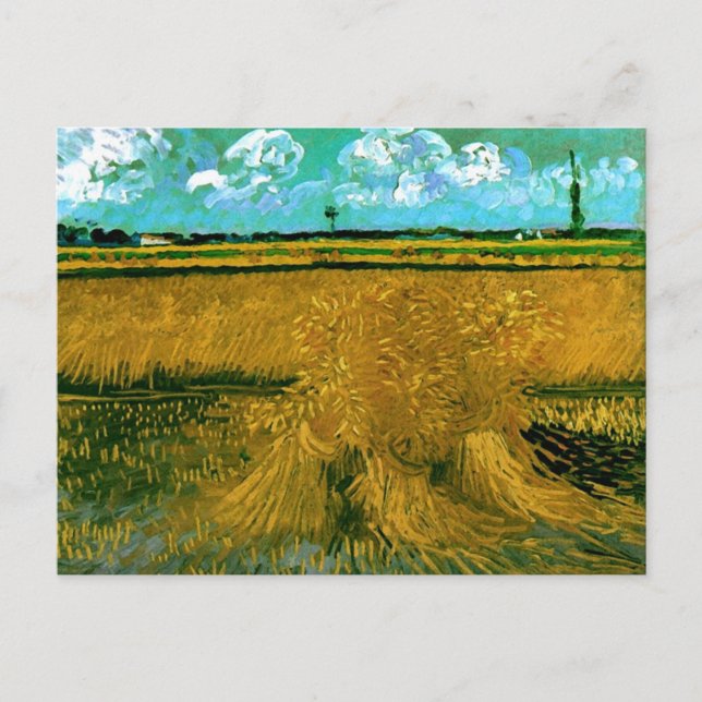 Carte Postale Champ de blé avec les civelles, Van Gogh Fine Art (Devant)