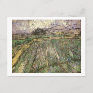 Carte Postale Champ de blé en pluie (F650) Van Gogh Fine Art