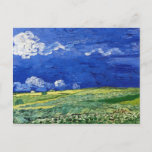 Carte Postale Champ de blé Nuageux Sky Vincent van Gogh<br><div class="desc">Une peinture à l'huile post-impressionniste d'art,  Blé Field under Clouded Sky (1890) par Vincent van Gogh (1853-1890). Un paysage représentant des champs de blé avec un ciel bleu brillant et des nuages moelleux,  qu'il a peint à Auvers-sur-Oise,  France.</div>