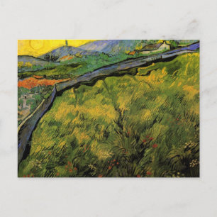 Carte Postale Champ de blé printanier, lever de soleil par Vince