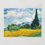 Carte Postale Champ de blé Vincent Van Gogh avec Cyprès<br><div class="desc">Vincent Van Gogh Champ de blé avec Cyprès Vintage Fine Art Carte postale</div>