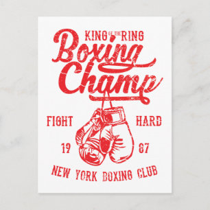 Carte Postale Champ de boxe New York Boxe Club combattre dur