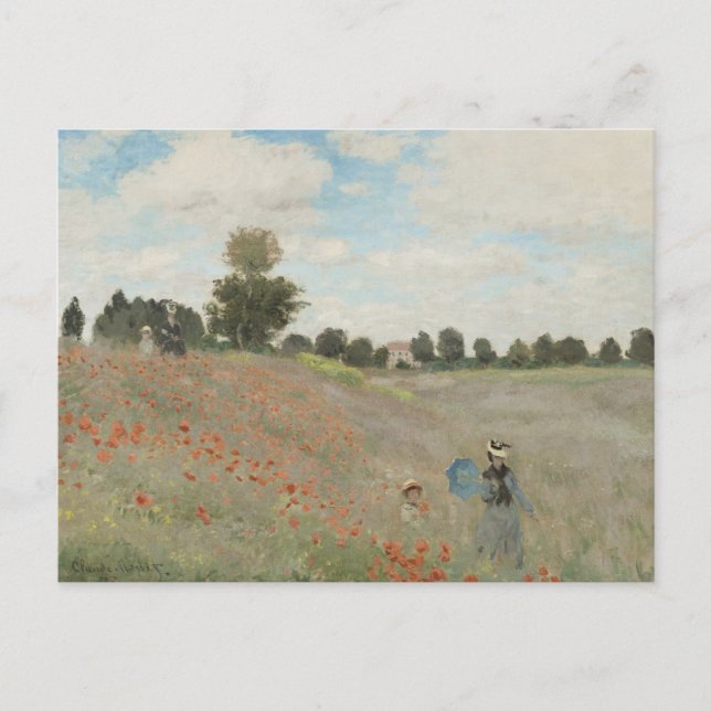 Carte Postale Champ de coquelicots près d'Argenteuil par Claude  (Devant)