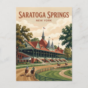 Carte Postale Champ de courses de Saratoga Région capitale de Ne