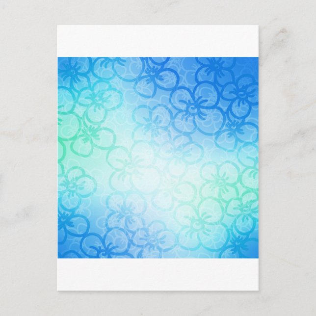 Carte Postale Champ De Fleur - Bleu (Devant)