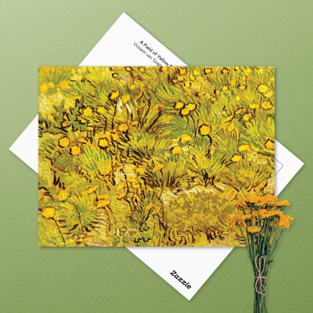 Carte Postale Champ de fleurs jaunes Vincent van Gogh (Créateur téléchargé)