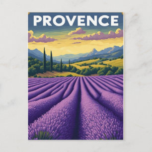 Carte Postale Champ de lavande violette de Provence France