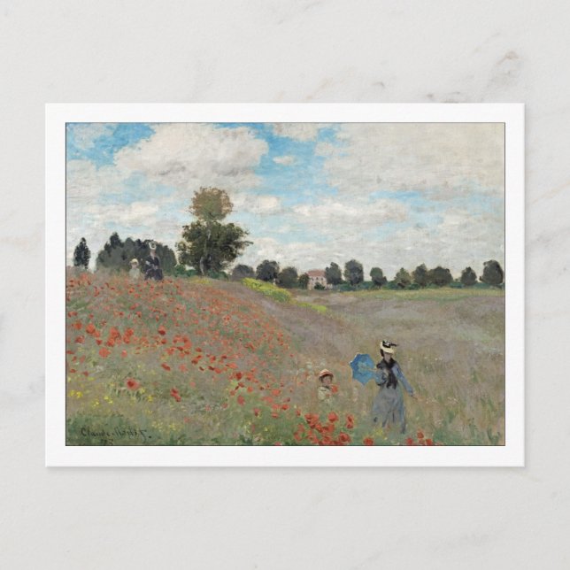 Carte Postale Champ de pavot par Monet (Devant)