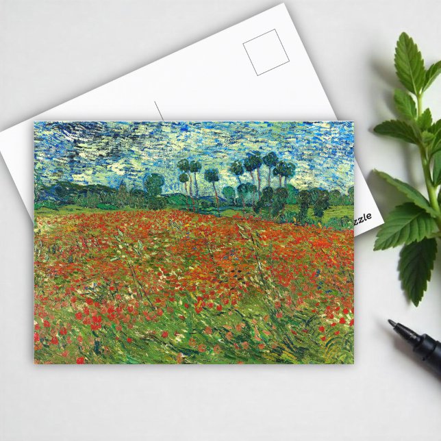 Carte Postale Champ de pavot par Vincent Van Gogh (Créateur téléchargé)