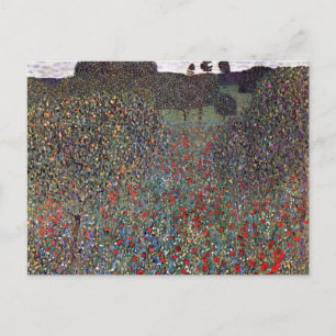 Carte Postale Champ de pavots, Gustav Klimt
