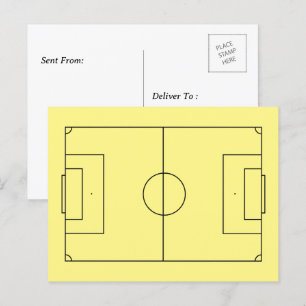 Carte Postale Champ de soccer personnalisé