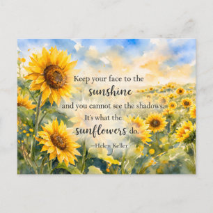 Carte Postale Champ de Tournesols – Tournesol à l'aquarelle