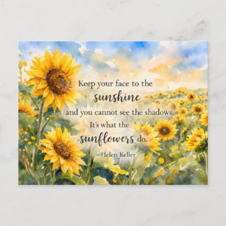 Carte Postale Champ de Tournesols – Tournesol à l'aquarelle
