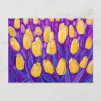 Champ de Tulipes, Fleurs de Printemps Floral Jaune