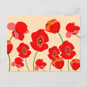 Carte Postale Champ Red Poppy