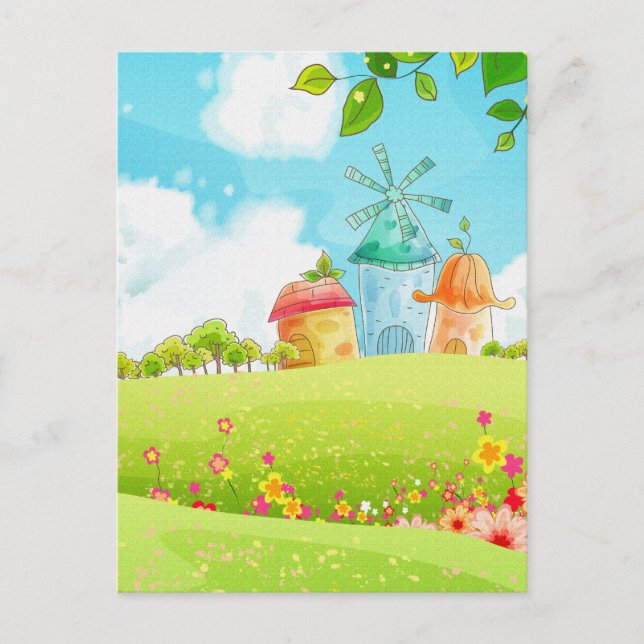 Carte Postale champ vert (Devant)