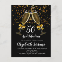 Champagne Et Confetti Black Gold 50e anniversaire