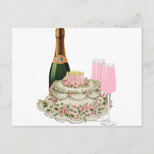 Carte Postale Champagne Toast Birthday