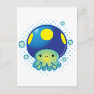 Carte Postale Champignon de poulpe de Kawaii