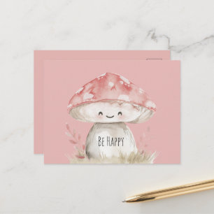 Carte Postale Champignon être heureux