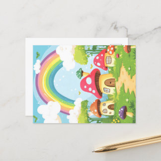 Carte Postale Champignons arc-en-ciel abrite 13