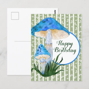 Carte Postale Champignons bleus sur Aspen Anniversaire