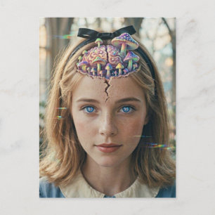 Carte Postale Champignons d'Alice Glitch