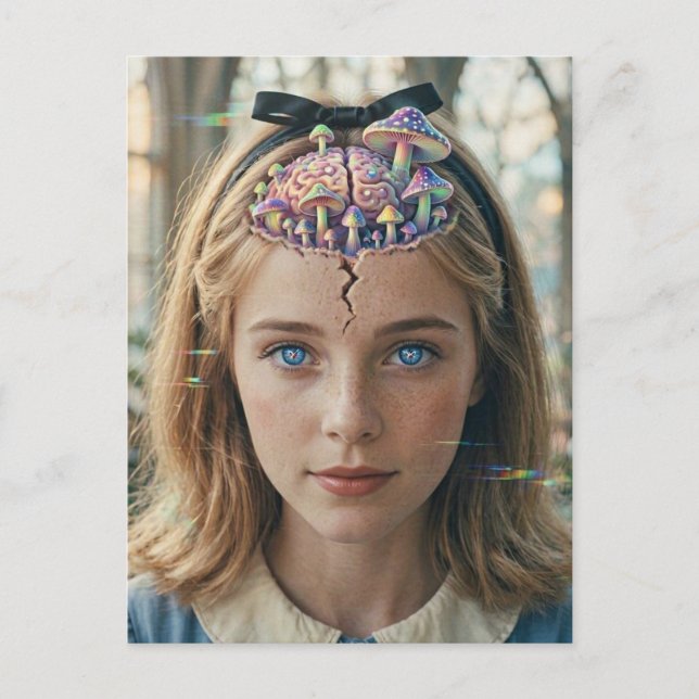 Carte Postale Champignons d'Alice Glitch (Devant)