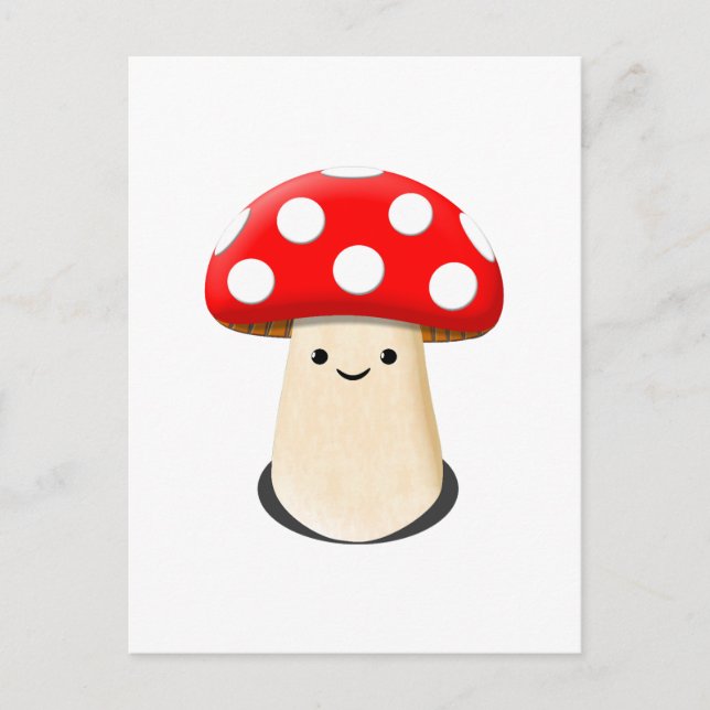 Carte Postale Champignons mignons (Devant)