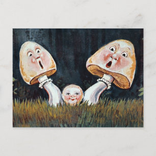 Carte Postale Champignons vintages