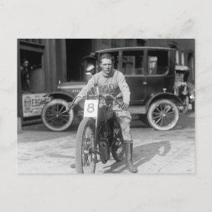 Carte Postale Champion de course moto, 1922