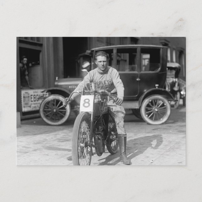 Carte Postale Champion de course moto, 1922 (Devant)