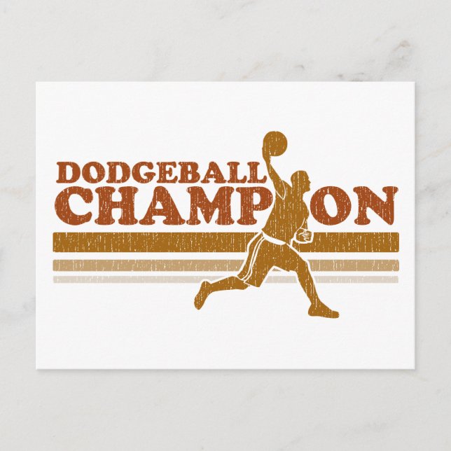 Carte Postale Champion de Dodgeball vintage (Devant)