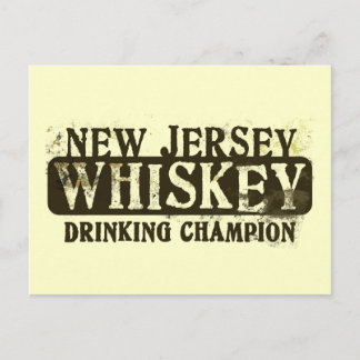 Carte Postale Champion de la boisson Whiskey du New Jersey